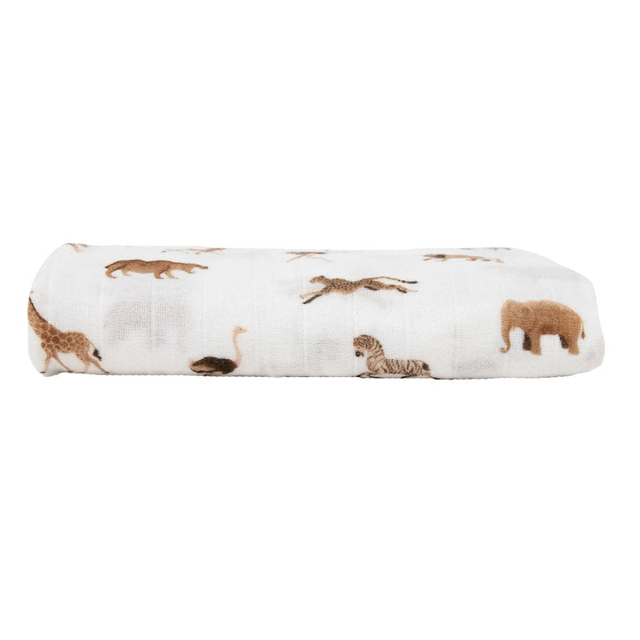 Little Unicorn Organic Cotton Muslin Swaddle Blanket (Animal Crackers)-Nursery-Little Unicorn-031764 AC-babyandme.ca