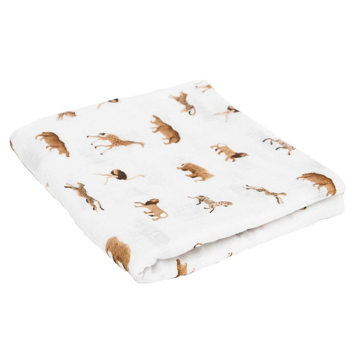 Little Unicorn Organic Cotton Muslin Swaddle Blanket (Animal Crackers)-Nursery-Little Unicorn-031764 AC-babyandme.ca