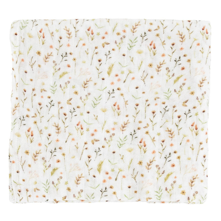 Little Unicorn Organic Cotton Muslin Swaddle Blanket (Floral Field)-Nursery-Little Unicorn-031764 FF-babyandme.ca