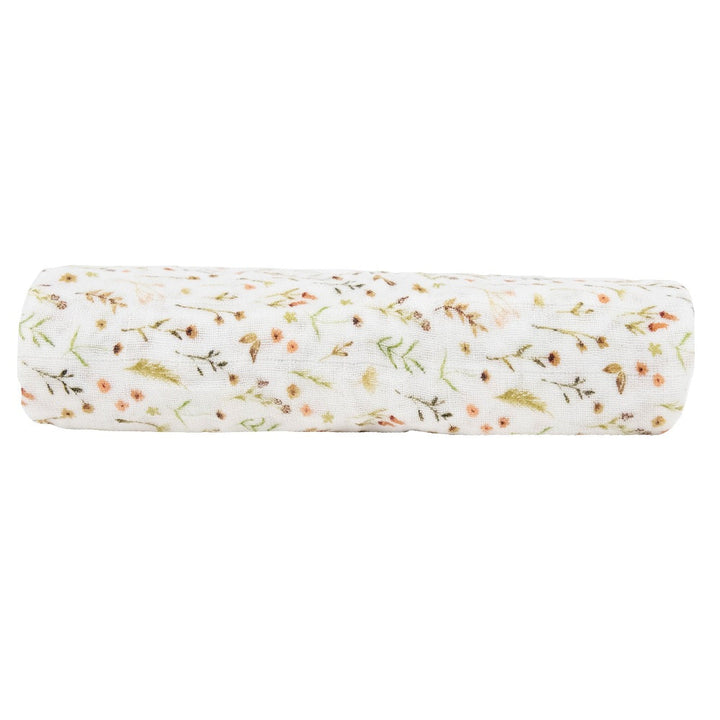 Little Unicorn Organic Cotton Muslin Swaddle Blanket (Floral Field)-Nursery-Little Unicorn-031764 FF-babyandme.ca