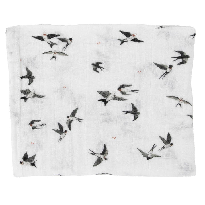 Little Unicorn Organic Cotton Muslin Swaddle Blanket (Swallows)-Nursery-Little Unicorn-031764 SW-babyandme.ca