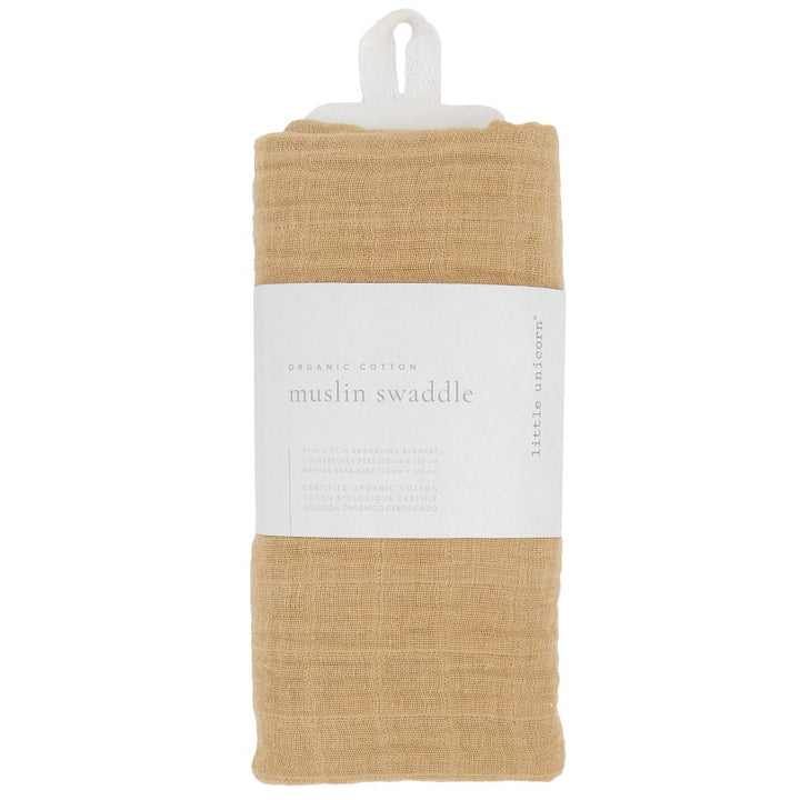 Little Unicorn Organic Cotton Muslin Swaddle Blanket (Wheat)-Nursery-Little Unicorn-031764 WT-babyandme.ca