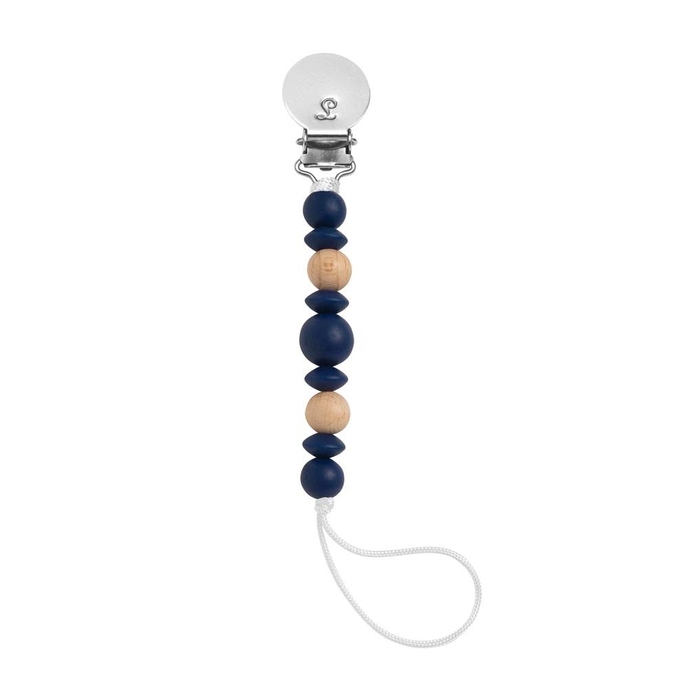 LouLou LOLLIPOP Luna Pacifier Clip (Navy)-Health-LouLou LOLLIPOP-027711 NY-babyandme.ca