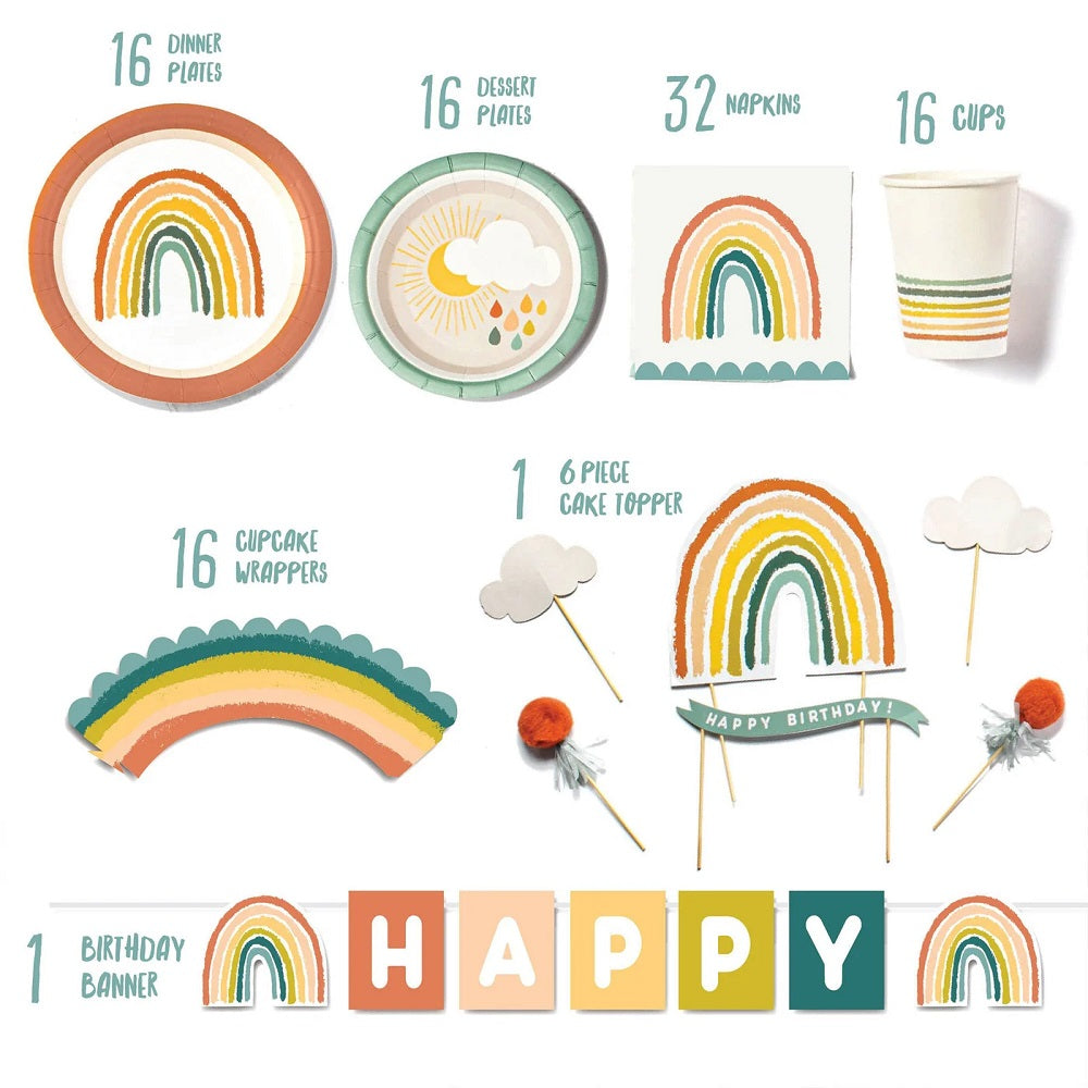 Lucy Darling Party in a Box (Little Rainbow) - FINAL SALE-Party Supplies-Lucy Darling-030854 LR-babyandme.ca