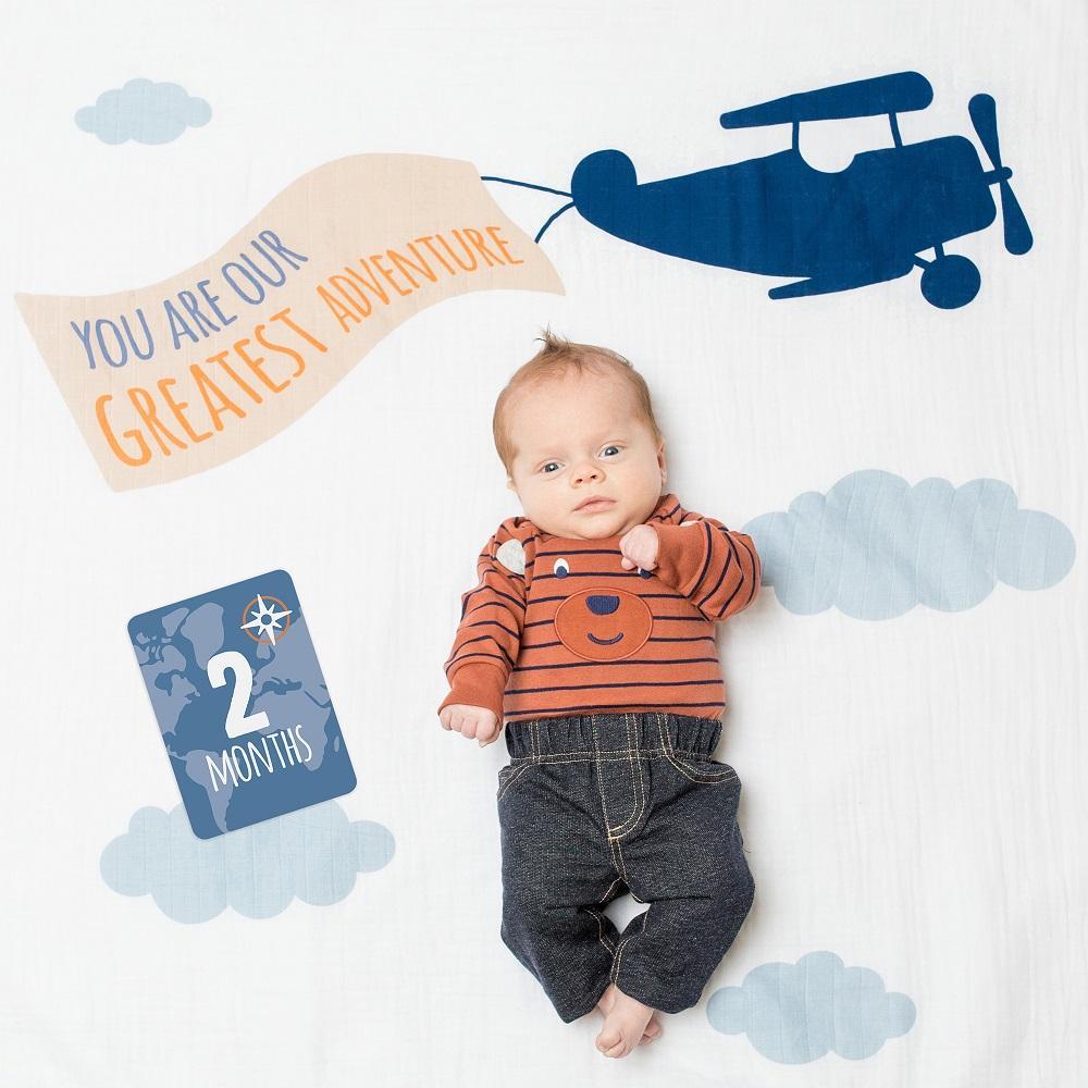 Lulujo Baby's 1st Year Milestone Blanket Set (Greatest Adventure)-Nursery-Lulujo-027863 GA-babyandme.ca