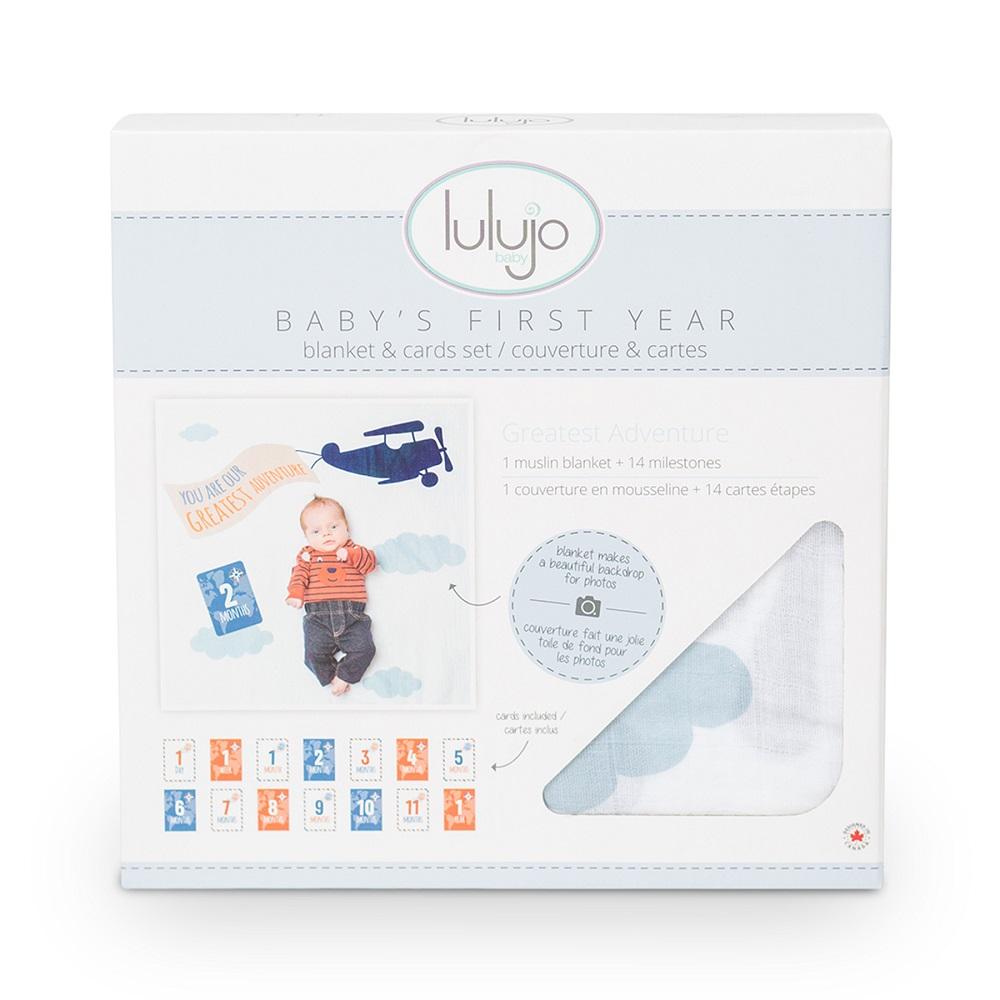 Lulujo Baby's 1st Year Milestone Blanket Set (Greatest Adventure)-Nursery-Lulujo-027863 GA-babyandme.ca