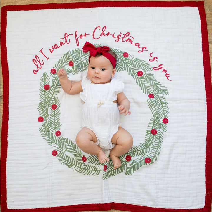 Lulujo Heirloom Christmas Quilt (Gingerbread Men)-Nursery-Lulujo-031416 GM-babyandme.ca