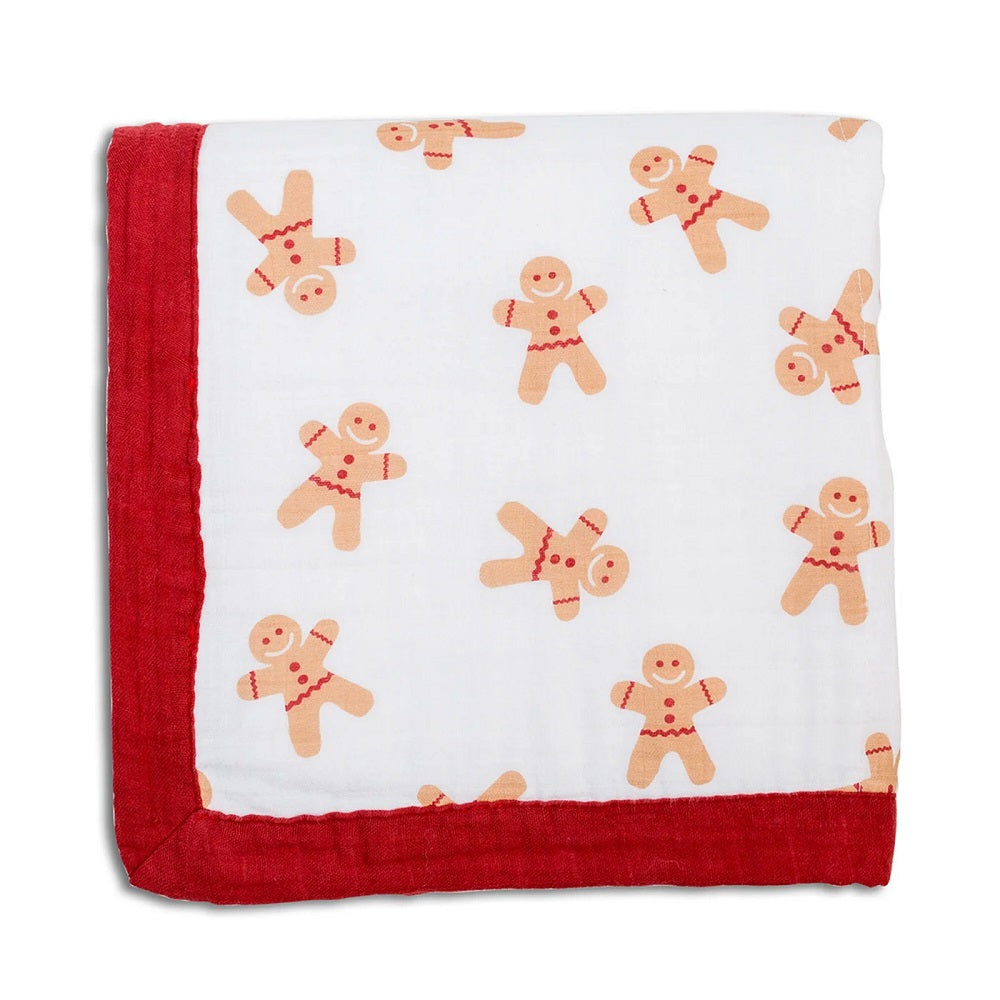 Lulujo Heirloom Christmas Quilt (Gingerbread Men)-Nursery-Lulujo-031416 GM-babyandme.ca