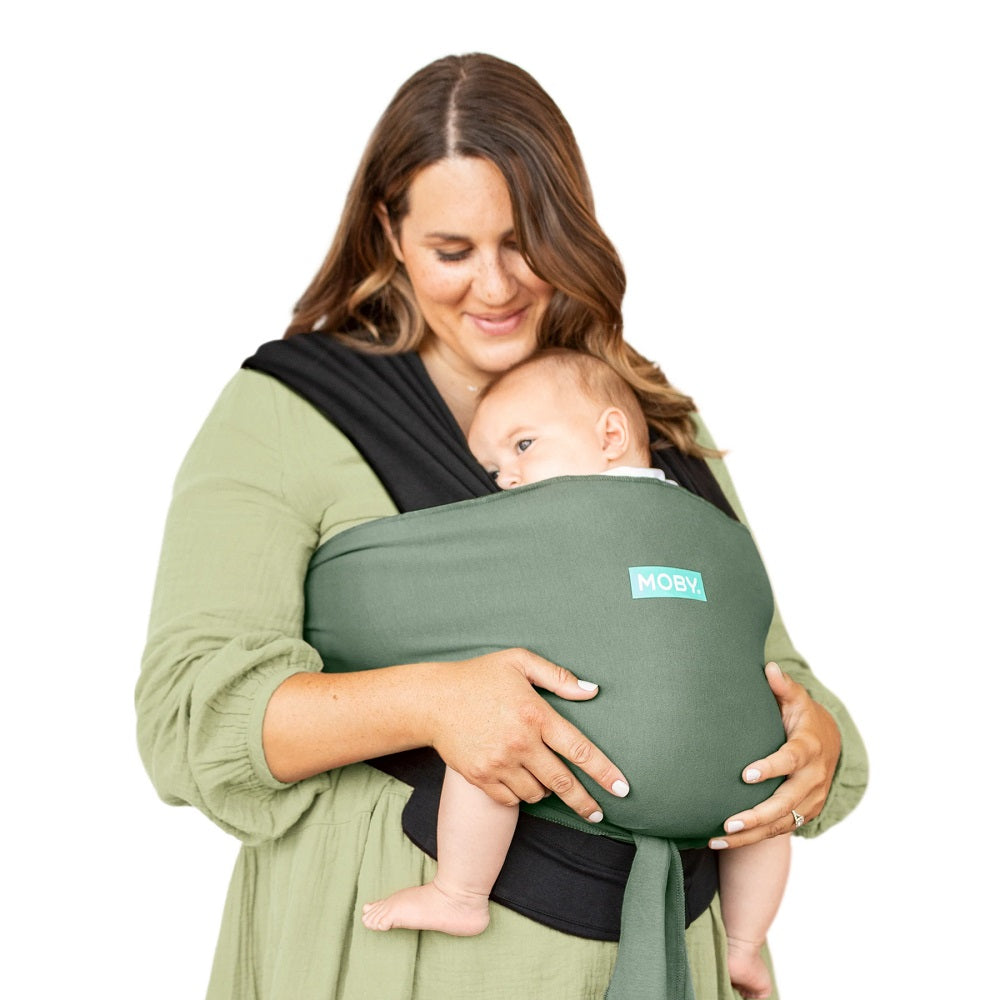 MOBY Easy-Wrap Carrier (Olive/Onyx)-Gear-MOBY-030904 OO-babyandme.ca