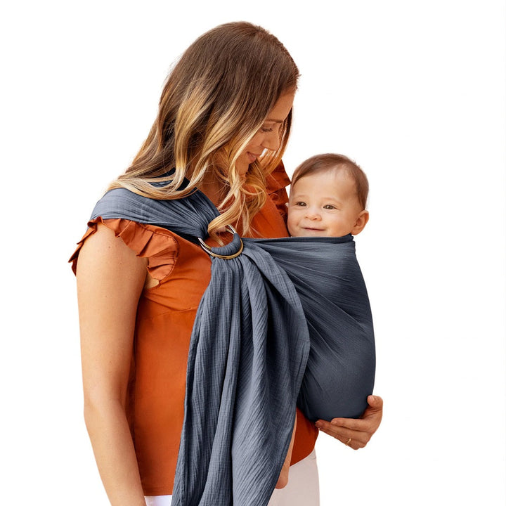 MOBY Ring Sling Double Gauze (Flint)-Gear-MOBY-026902 FL-babyandme.ca