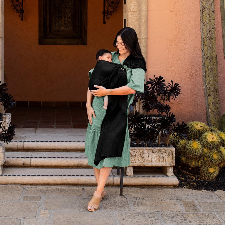 MOBY Ring Sling Double Gauze (Onyx)-Gear-MOBY-026902 ON-babyandme.ca