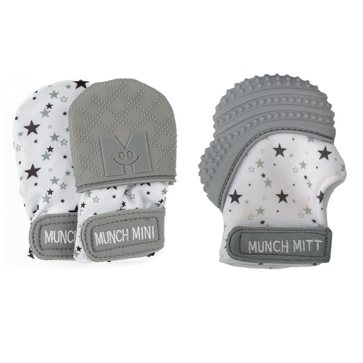 Malarkey Kids Munch Mini/Munch Mitt Combo (Grey Star)-Health-Malarkey Kids-030834 GS-babyandme.ca