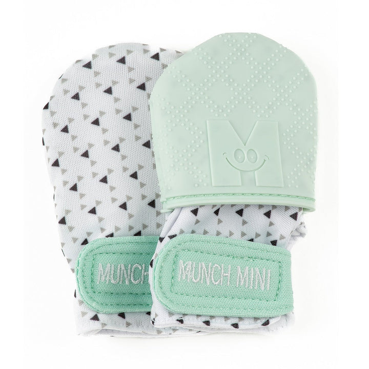 Malarkey Kids Munch Mini/Munch Mitt Combo (Mint Triangle)-Health-Malarkey Kids-030834 MT-babyandme.ca