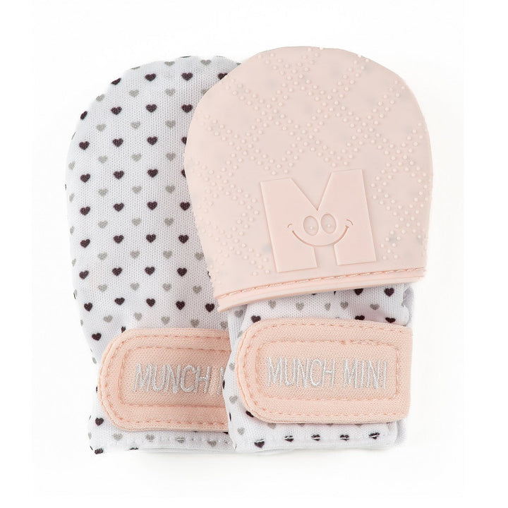 Malarkey Kids Munch Mini/Munch Mitt Combo (Pink Hearts)-Health-Malarkey Kids-030834 PH-babyandme.ca