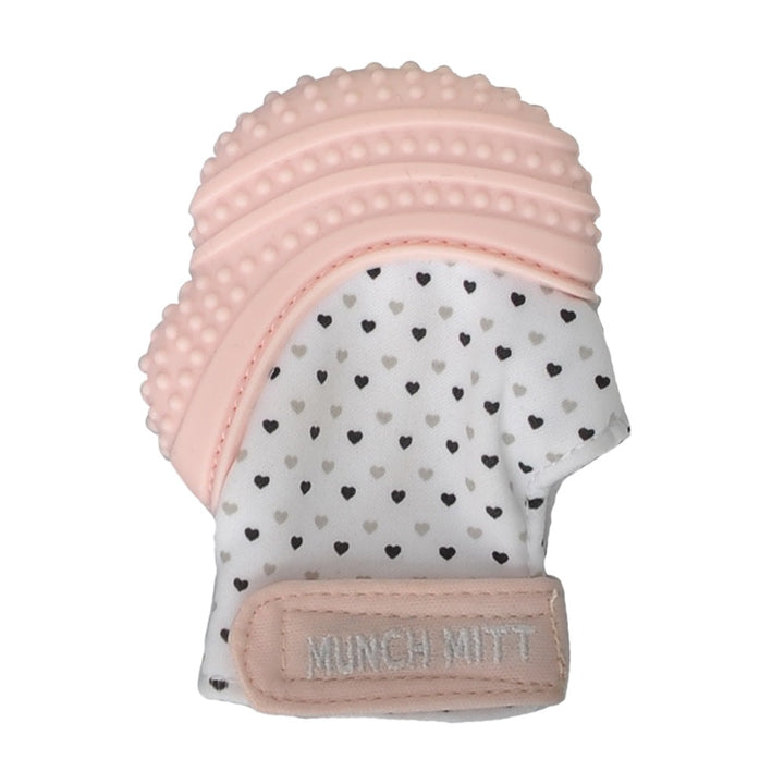 Malarkey Kids Munch Mini/Munch Mitt Combo (Pink Hearts)-Health-Malarkey Kids-030834 PH-babyandme.ca