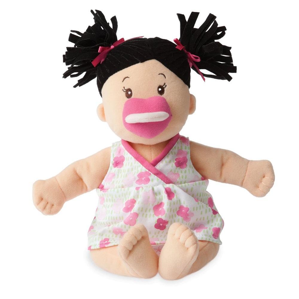 Manhattan Toy Baby Stella Peach Doll with Black Hair-Toys & Learning-Manhattan Toy-002173 Brun-babyandme.ca