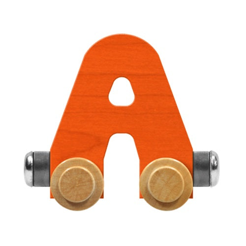 Maple Landmark Name Trains Bright Letter A-Toys & Learning-Maple Landmark-Orange-002889 A OR-babyandme.ca