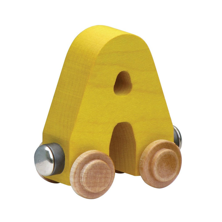 Maple Landmark Name Trains Bright Letter A-Toys & Learning-Maple Landmark-Yellow-002889 A YW-babyandme.ca