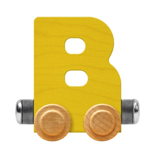 Maple Landmark Name Trains Bright Letter B-Toys & Learning-Maple Landmark-Yellow-002889 B YW-babyandme.ca