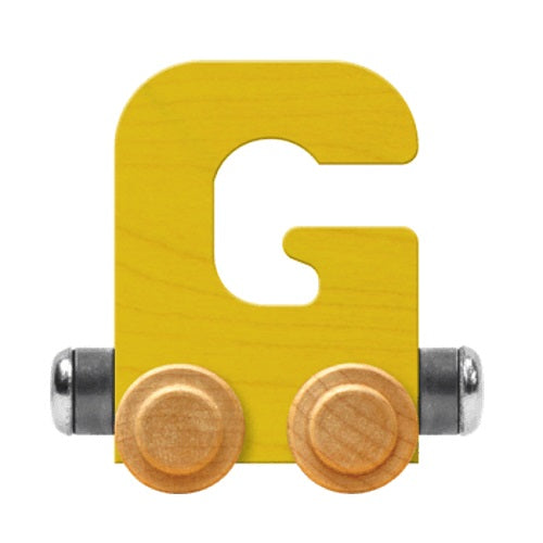 Maple Landmark Name Trains Bright Letter G-Toys & Learning-Maple Landmark-Yellow-002889 G YW-babyandme.ca