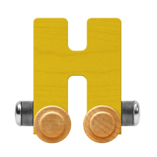 Maple Landmark Name Trains Bright Letter H-Toys & Learning-Maple Landmark-Yellow-002889 H YW-babyandme.ca