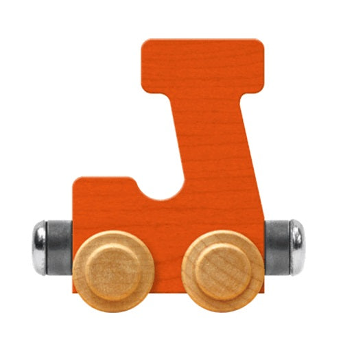 Maple Landmark Name Trains Bright Letter J-Toys & Learning-Maple Landmark-Orange-002889 J OR-babyandme.ca