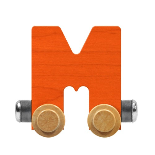 Maple Landmark Name Trains Bright Letter M-Toys & Learning-Maple Landmark-Orange-002889 M OR-babyandme.ca