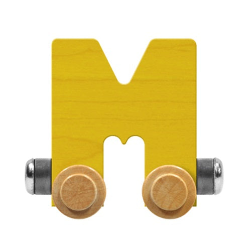 Maple Landmark Name Trains Bright Letter M-Toys & Learning-Maple Landmark-Yellow-002889 M YW-babyandme.ca