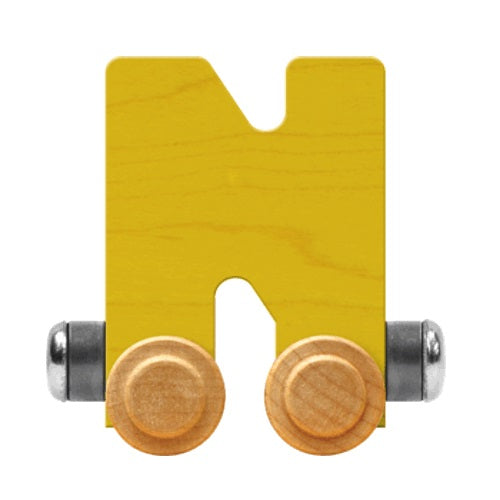 Maple Landmark Name Trains Bright Letter N-Toys & Learning-Maple Landmark-Yellow-002889 N YW-babyandme.ca