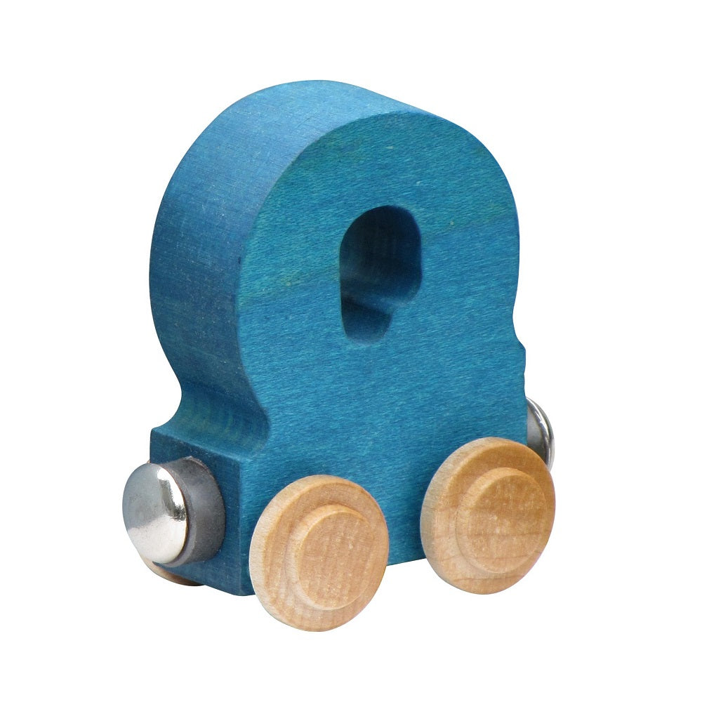 Maple Landmark Name Trains Bright Letter Q-Toys & Learning-Maple Landmark-Blue-002889 Q BL-babyandme.ca