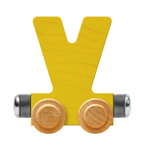 Maple Landmark Name Trains Bright Letter V-Toys & Learning-Maple Landmark-Yellow-002889 V YW-babyandme.ca