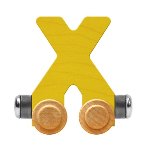 Maple Landmark Name Trains Bright Letter X-Toys & Learning-Maple Landmark-Yellow-002889 X YW-babyandme.ca