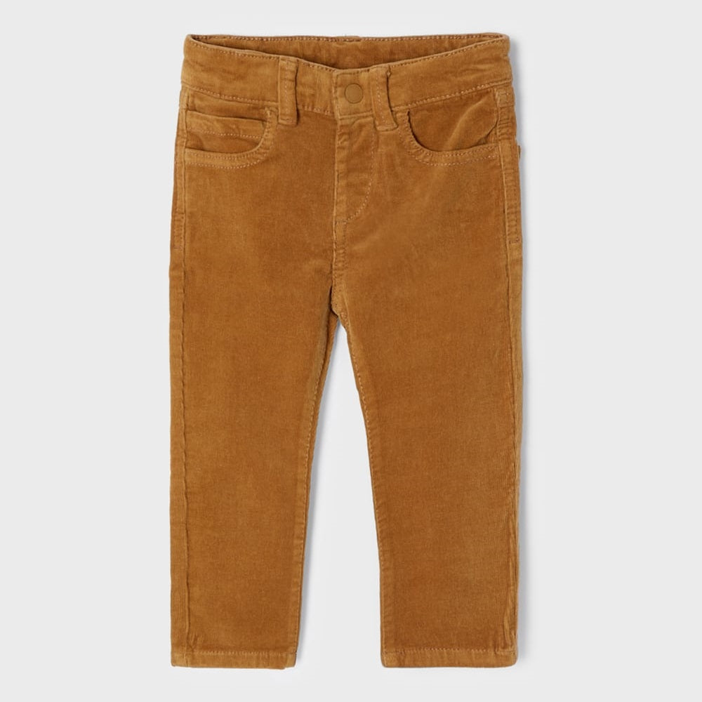 Mayoral 00502-038 Corduroy Slim Fit Pants (Brown)-Apparel-Mayoral--babyandme.ca