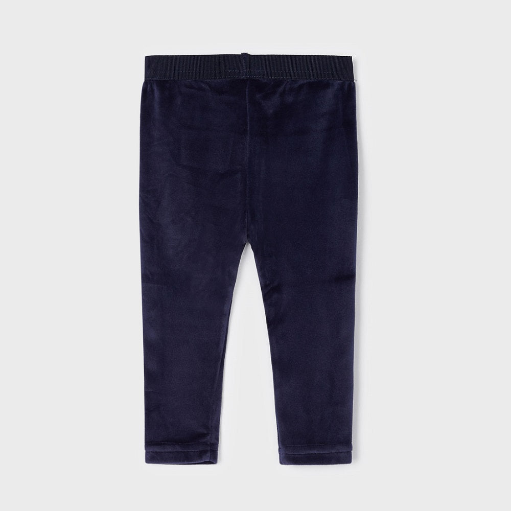 Mayoral 00727-093 Basic Velvet Leggings (Blue)-Apparel-Mayoral--babyandme.ca