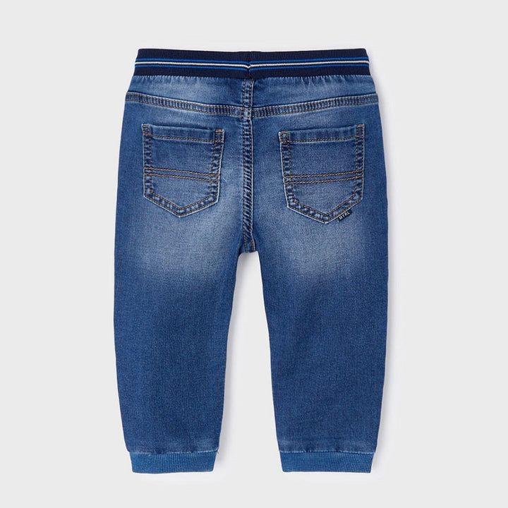 Mayoral 02535-020 Soft Denim Joggers (Medium Jean)-Apparel-Mayoral--babyandme.ca