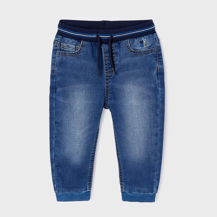 Mayoral 02535-020 Soft Denim Joggers (Medium Jean)-Apparel-Mayoral--babyandme.ca