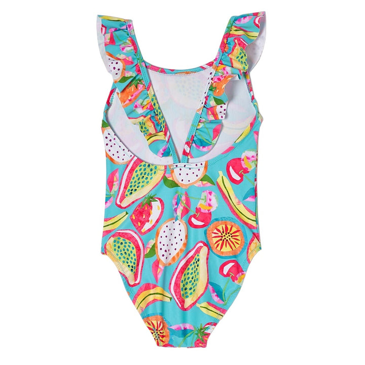 Mayoral 03772-049 Printed Swimsuit (Turquoise)-Apparel-Mayoral--babyandme.ca