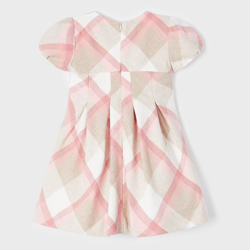 Mayoral 04959-027 Plaid Dress (Rose)-Apparel-Mayoral--babyandme.ca