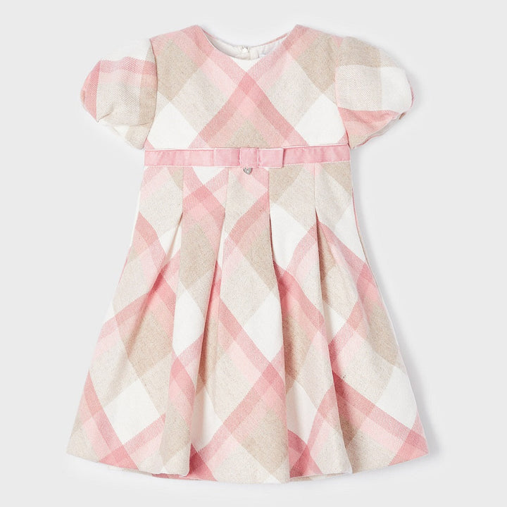 Mayoral 04959-027 Plaid Dress (Rose)-Apparel-Mayoral--babyandme.ca