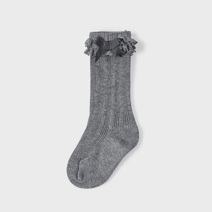 Mayoral 10270-058 Long Socks (Steel)-Apparel-Mayoral--babyandme.ca