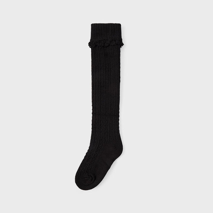 Mayoral 10324-046 High Socks (Black)-Apparel-Mayoral--babyandme.ca