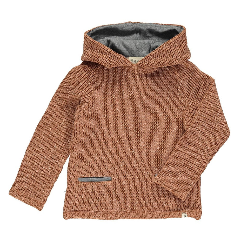 Me & Henry Lamar Knit Hooded Top (Rust)-Apparel-Me & Henry--babyandme.ca