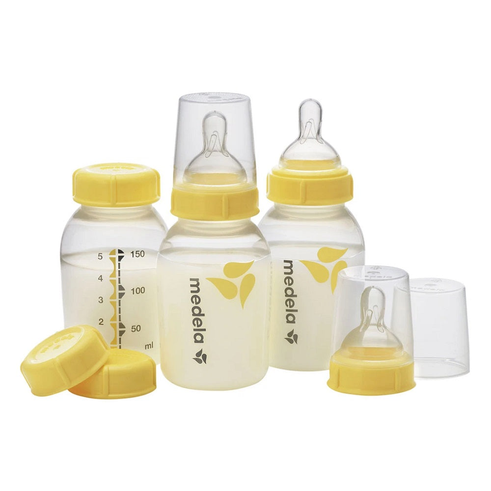 Medela Breast Milk Bottle & Nipple Set 3-Pack (150 ml)-Feeding-Medela-031492-babyandme.ca