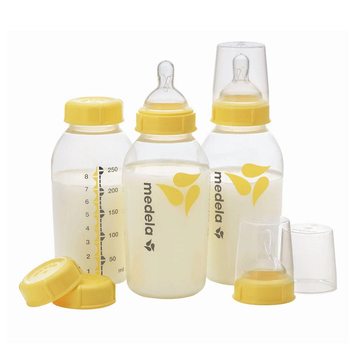 Medela Breast Milk Bottle & Nipple Set 3-Pack (250 ml)-Feeding-Medela-031493-babyandme.ca