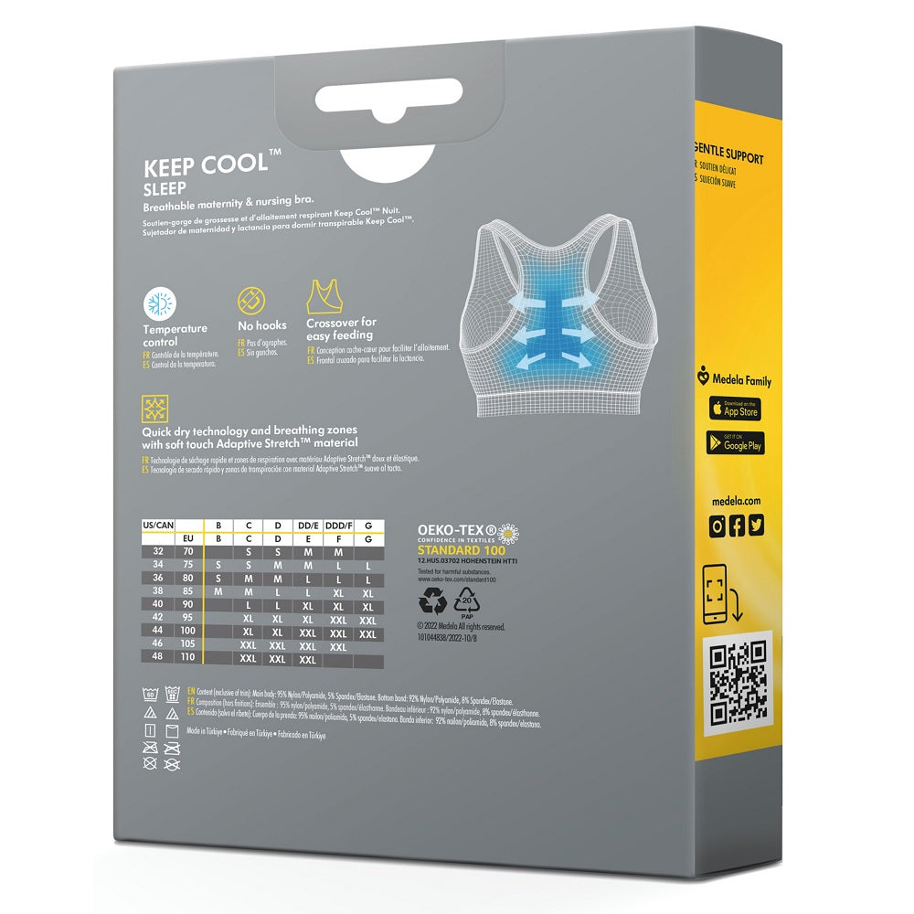 Medela Keep Cool Sleep Bra (Black)-Apparel-Medela--babyandme.ca