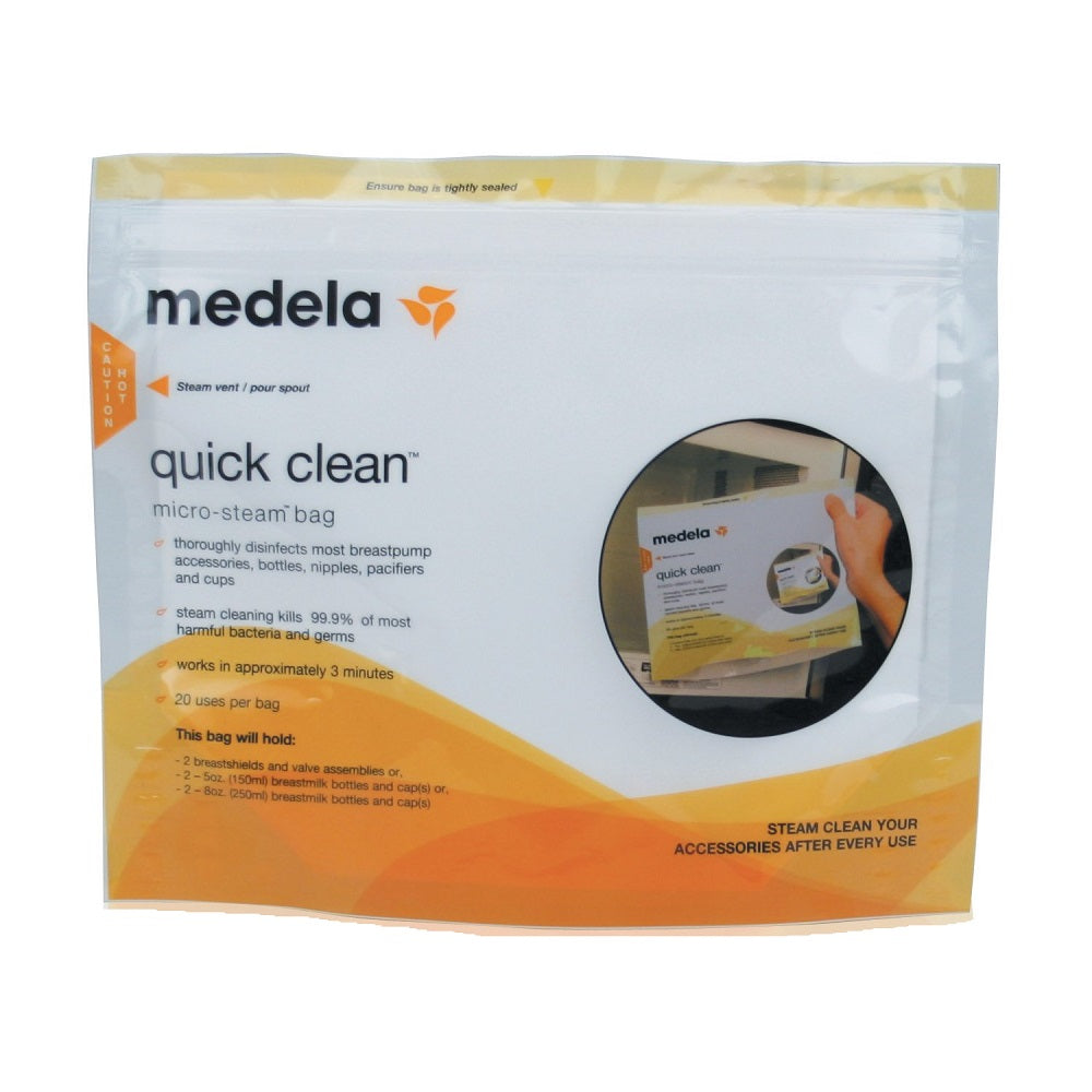 Medela Quick Clean Micro Steam Bags (5-Pack)-Feeding-Medela-001193-babyandme.ca