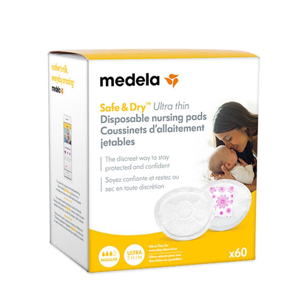 Medela Safe & Dry Ultra Thin Disposable Nursing Pads (60 Count)-Feeding-Medela-026005 60ct-babyandme.ca