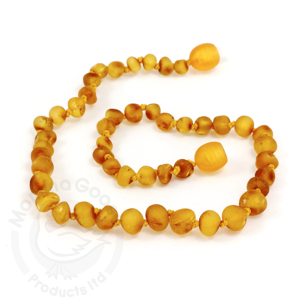 Momma Goose Baltic Amber Teething Necklace (Raw Honey)-Health-Momma Goose-007819 HU-babyandme.ca