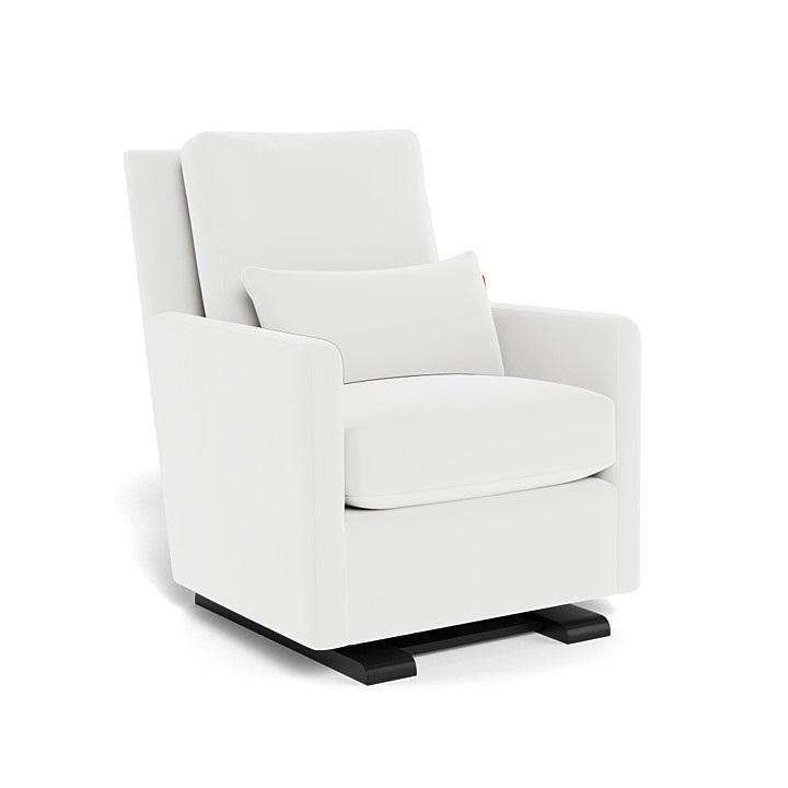 Monte Como Glider (Espresso Base) SPECIAL ORDER-Nursery-Monte Design-Performance Microfiber: White-010886 ES MW-babyandme.ca