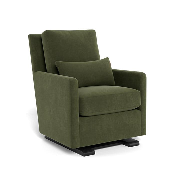 Monte Como Glider (Espresso Base) SPECIAL ORDER-Nursery-Monte Design-Performance Velvet: Moss Green Velvet-010886 ES MV-babyandme.ca